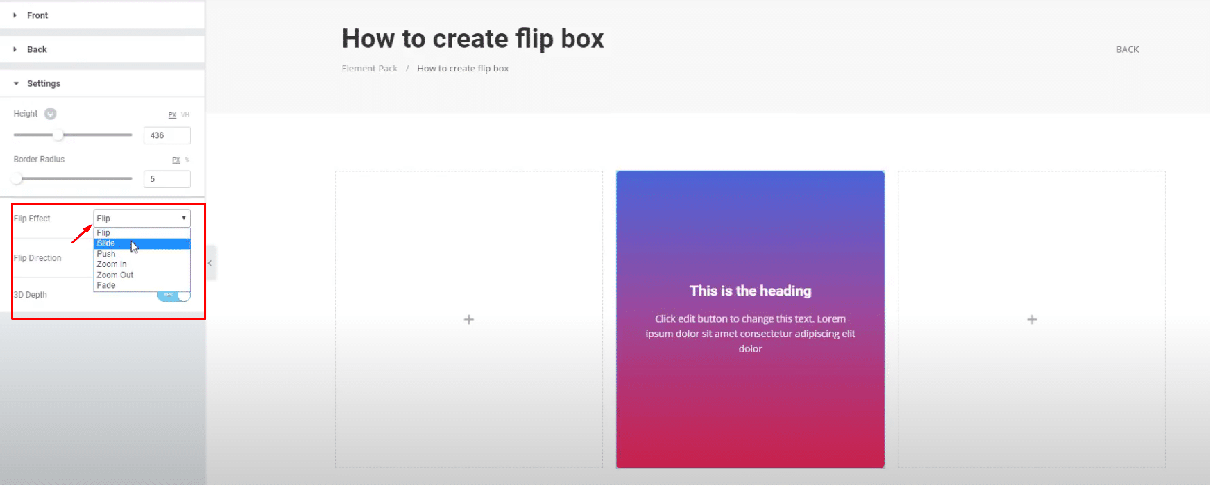 How to make a flip box using elementor - Prime Slider